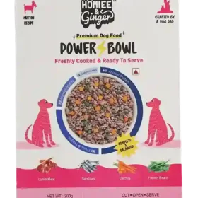Homiee & Ginger Power Bowl Surf & Turf Dog Food – Fresh Mixed Protein Meal 200g