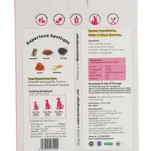 Homiee & Ginger Power Bowl Surf & Turf Dog Food – Fresh Mixed Protein Meal 200g
