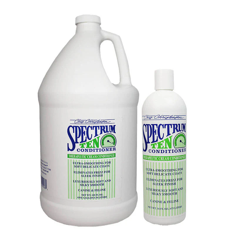 Chris Christensen Spectrum Ten Dog Conditioner – Soft Coat Care, Silkiness & Lightweight Hydration for Smooth, Flowing Coats