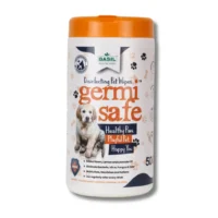 BASIL Germisafe Pet Wipes for Dogs, 50 Wipes with Added Neem, Lemon and Lavender Oil