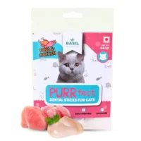 BASIL Purrfect Dental Stick for Cats & Kittens – Tuna & Chicken Flavor, 44g, Oral Care Treats for Teeth Cleaning & Fresh Breath