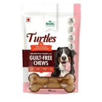 BASIL Turtle Peanut Butter Treats for Dogs & Puppies – 94g, Guilt-Free Chewy Snacks for Training, Reward & Interactive Chewing