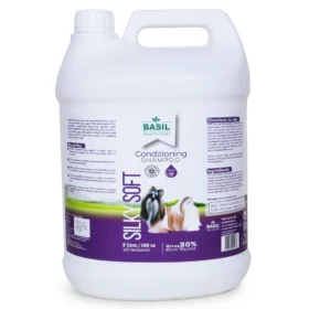 BASIL Silky Soft Conditioning Shampoo for Dogs & Cats – 5L Gallon, Coat Softening & Shine Enhancing Formula, Gentle Cleansing for Smooth & Manageable Fur