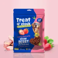 Treat O'Clock Strawberry & Chicken Dog Treats – Energy Booster