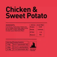 Homiee & Ginger Power Bowl Chicken & Sweet Potato Dog Food – Grain-Free Fresh Meal 200g