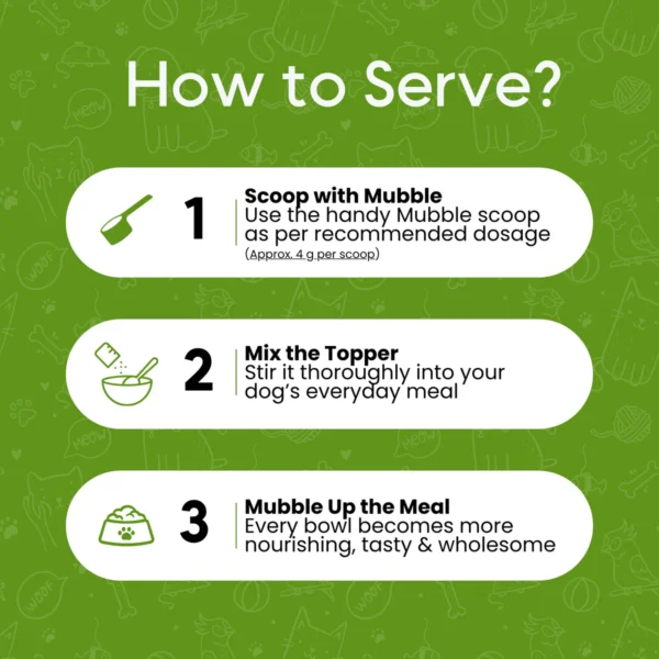 Mubble Digestive Blend for Dogs – Gut Health Nutrition Topper, Digestion Support & Daily Wellness Boost for All Breeds