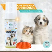 BASIL Dry Bath Foam Shampoo for Puppies & Kittens – 150ml, Waterless Cleansing Foam for Gentle Cleaning, Odour Control & Coat Freshness - Image 2