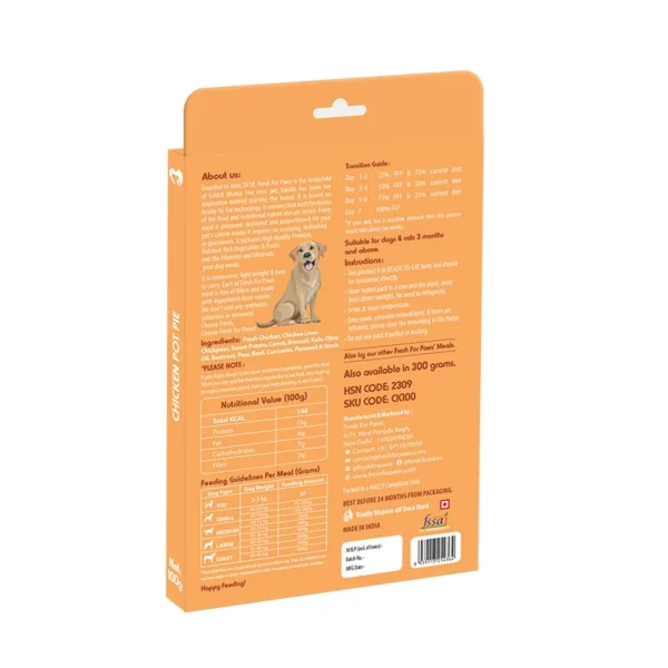 Fresh For Paws Chicken Pot Pie Dog Food – Fresh Chicken Meal