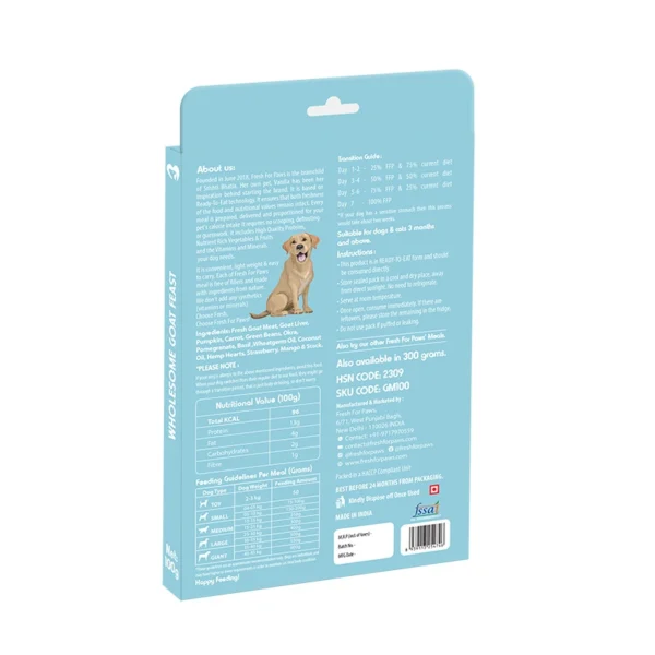 Fresh For Paws Wholesome Goat Feast Dog Food – Fresh Goat Meal