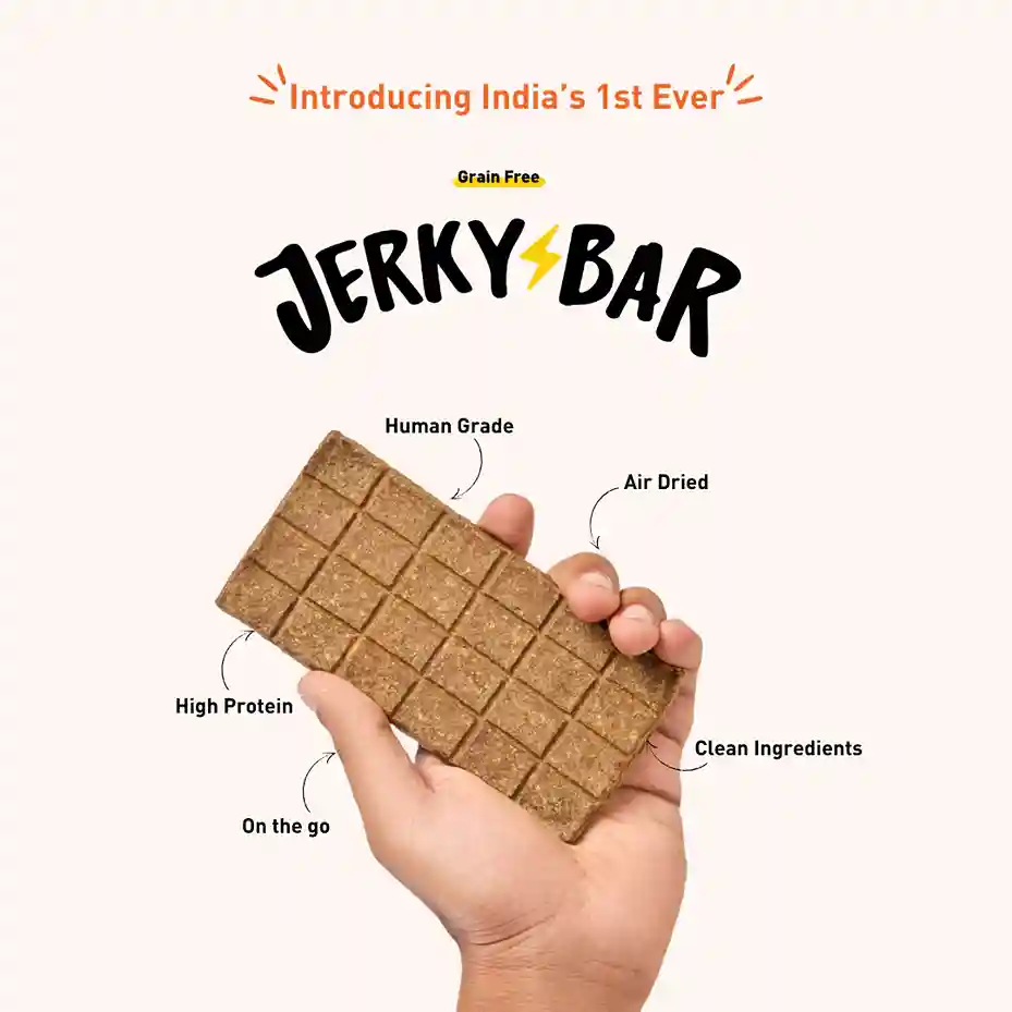 Homiee & Ginger Chicken Jerky Bar for Dogs – Air-Dried High Protein Treat 45g
