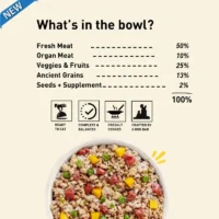 Homiee & Ginger Power Bowl Chicken & Barley Dog Food – Fresh Balanced Meal 200g