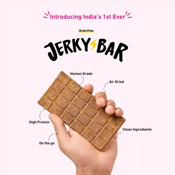 Homiee & Ginger Lamb Jerky Bar for Dogs – Air-Dried High Protein Treat 45g