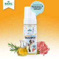 BASIL Dry Bath Foam Shampoo for Puppies & Kittens – 150ml, Waterless Cleansing Foam for Gentle Cleaning, Odour Control & Coat Freshness - Image 3