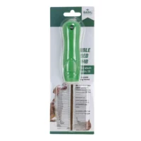 BASIL Double Sided Pet Grooming Comb for Dogs & Cats – Dual Tooth Comb with Handle for Detangling, De-Shedding & Coat Maintenance - Image 3