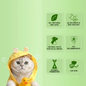 Auraglow Moisturizing Shampoo for Dogs & Cats with Aloe & Peppermint - Image 3