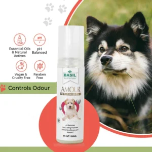 BASIL Dog Cologne Spray – IRIS & AMOUR Variants, 100ml, Long-Lasting Pet Perfume with Conditioning Formula for Fresh & Odour-Free Coat - Image 3