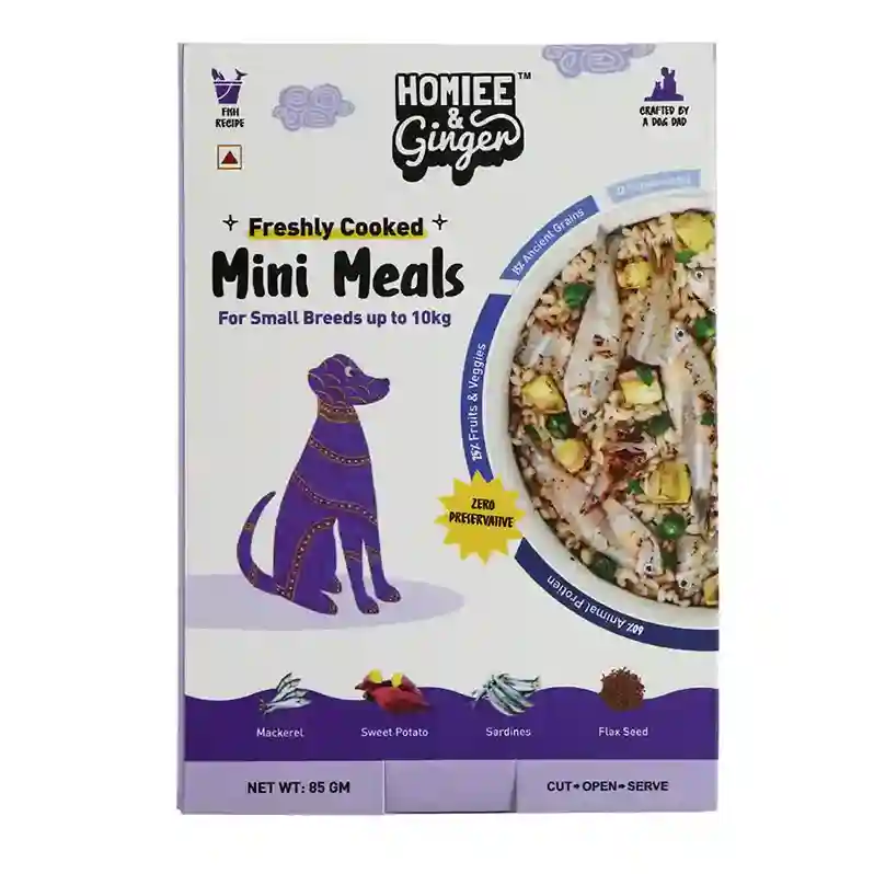 Homiee & Ginger Mini Meals Fish Fiesta Dog Food – Fresh Fish Meal 85g