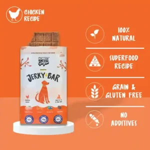Homiee & Ginger Chicken Jerky Bar for Dogs – Air-Dried High Protein Treat 45g
