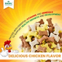BASIL Puppy Biscuits Chicken Flavor – 900g, Nutritious Dog Treats for Puppies & Small Dogs, Crunchy Training Snacks for Daily Reward - Image 4