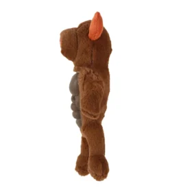 BASIL Big Bull Plush with Squeaky TPR – Adult Dog Chew & Tug Toy | Durable Plush + TPR Armour Design - Image 3