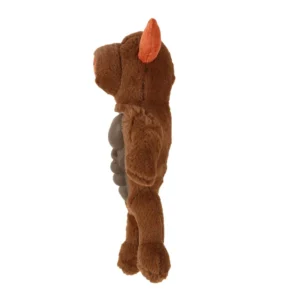 BASIL Big Bull Plush with Squeaky TPR – Adult Dog Chew & Tug Toy | Durable Plush + TPR Armour Design - Image 3