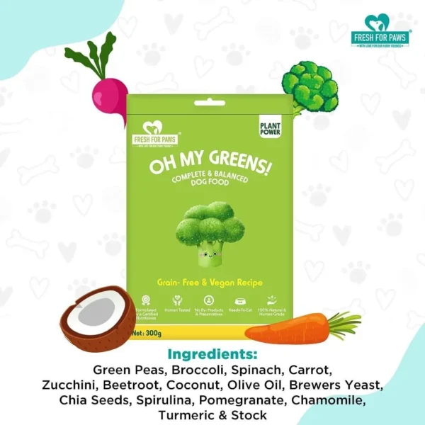 Fresh For Paws Oh My Greens Dog Food – Fresh Veg Meal