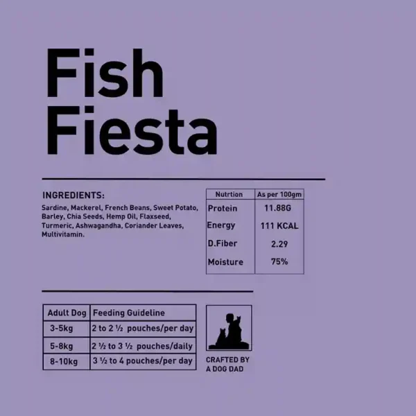 Homiee & Ginger Mini Meals Fish Fiesta Dog Food – Fresh Fish Meal 85g