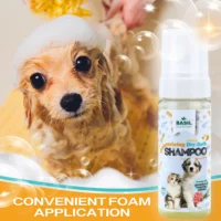 BASIL Dry Bath Foam Shampoo for Puppies & Kittens – 150ml, Waterless Cleansing Foam for Gentle Cleaning, Odour Control & Coat Freshness