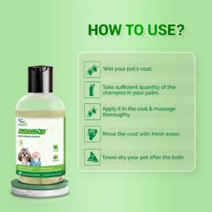 Auraglow Moisturizing Shampoo for Dogs & Cats with Aloe & Peppermint