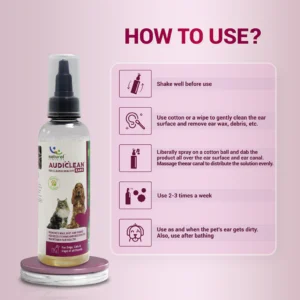 Audiclean Ear Drops for Dogs & Cats – Natural Ear Cleaner