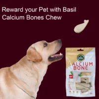 BASIL Calcium Bone Treats for Dogs & Puppies – 100g, Chewy Nutritional Snacks for Strong Bones, Teeth Support & Daily Reward