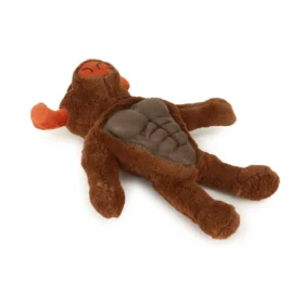 BASIL Big Bull Plush with Squeaky TPR – Adult Dog Chew & Tug Toy | Durable Plush + TPR Armour Design - Image 5