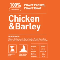 Homiee & Ginger Power Bowl Chicken & Barley Dog Food – Fresh Balanced Meal 200g