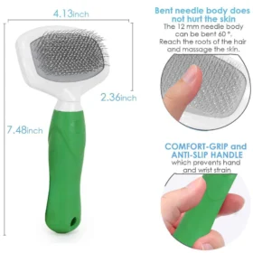BASIL Slicker Brush for Dogs & Cats – Fine Bent Wire Bristles, De-Shedding & Detangling Brush for Coat Maintenance, Suitable for All Breeds - Image 7