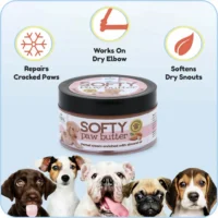 BASIL Softy Paw Butter for Dogs & Cats – 50g Moisturizing Paw & Nose Balm, Shea Butter & Vitamin E Formula for Dry, Cracked Skin