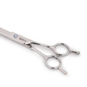 BASIL Curved Grooming Scissors for Dogs & Cats – 7.5 Inch Stainless Steel Pet Scissors, Precision Curved Blade for Coat Shaping & Finishing
