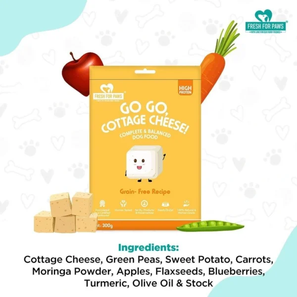 Fresh For Paws Go Go Cottage Cheese Dog Food – Fresh Paneer Meal