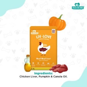 Fresh For Paws Liv-Love Pumpkin Dog Food β Chicken Liver & Pumpkin Meal 80g