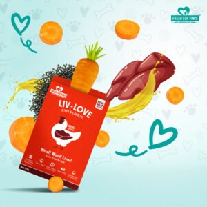Fresh For Paws Liv-Love Carrot Dog Food – Chicken Liver & Carrot Meal 80g