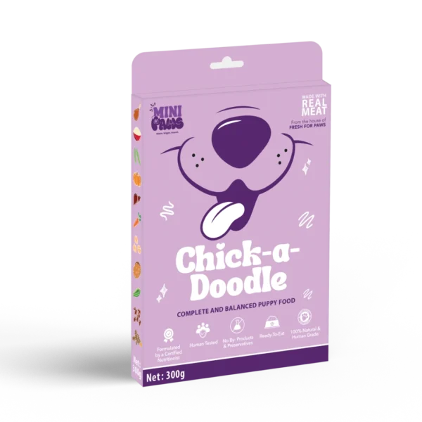 Mini Paws Chick-a-Doodle Puppy Food – Fresh Chicken Meal