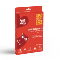 Fresh For Purrs Liverlicious Carrot Cat Food Topper – Chicken Liver & Carrot 80g