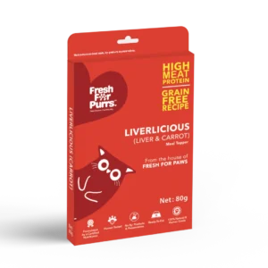 Fresh For Purrs Liverlicious Carrot Cat Food Topper – Chicken Liver & Carrot 80g