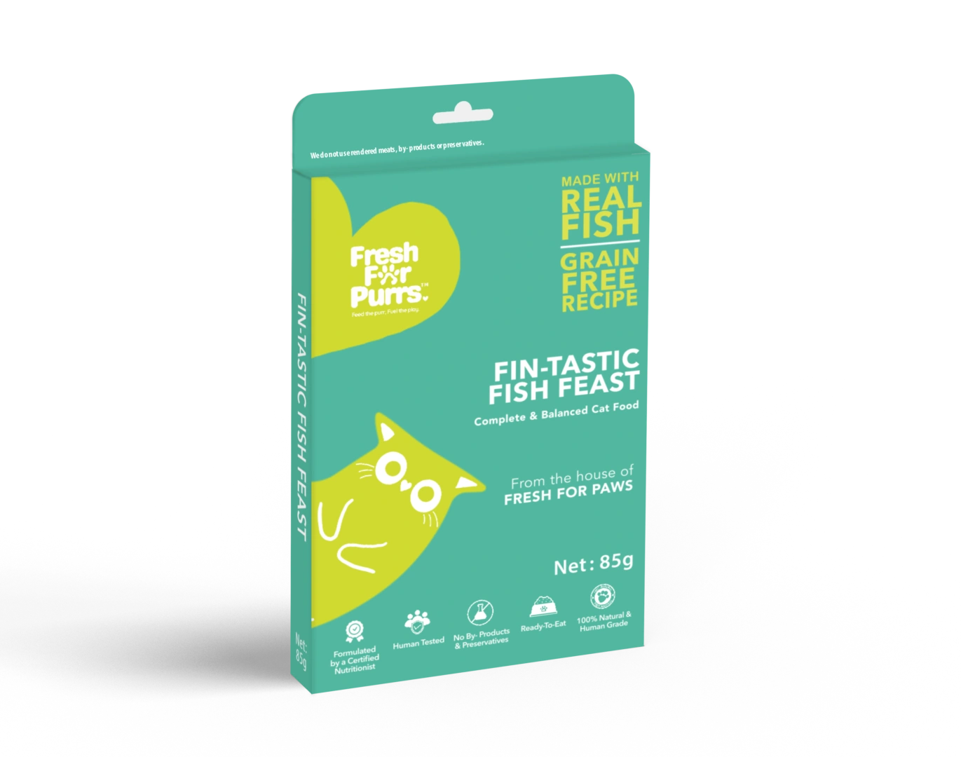 Fresh For Purrs Fin-tastic Fish Feast Cat Wet Food – Fresh Fish Meal 85g