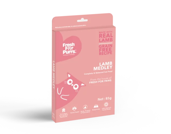Fresh For Purrs Lamb Medley Cat Wet Food – Fresh Lamb Meal 85g
