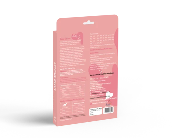 Fresh For Purrs Lamb Medley Cat Wet Food – Fresh Lamb Meal 85g