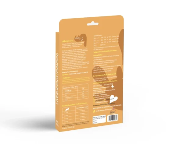 Fresh For Purrs Liverlicious Pumpkin Cat Food Topper – Chicken Liver & Pumpkin 80g