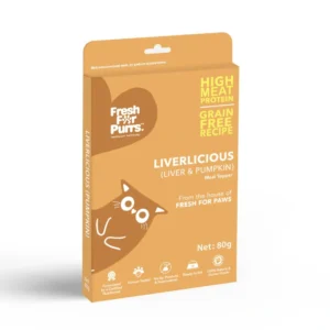 Fresh For Purrs Liverlicious Pumpkin Cat Food Topper – Chicken Liver & Pumpkin 80g