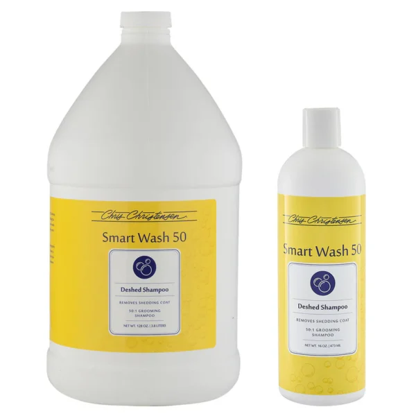 Chris Christensen SmartWash50 De-Shed Dog Shampoo – High Dilution, Shedding Control & Deep Cleansing for Undercoat Management Chris Christensen SmartWash50 De-Shed Dog Shampoo – High Dilution, Shedding Control & Deep Cleansing for Undercoat Management