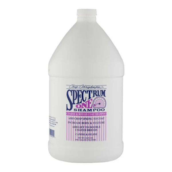 Chris Christensen Spectrum One Dog Shampoo – Coarse & Rough Coat Care, Texture Control & Gentle Cleansing for Wire and Harsh Coats