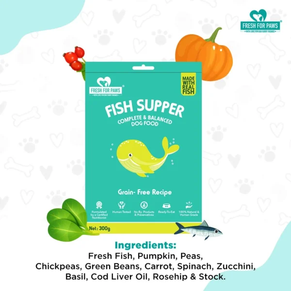 Fresh For Paws Fish Supper Dog & Cat Food – Fresh Tilapia Meal 100g